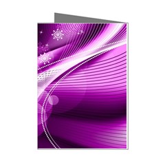 Purple Abstract Merry Christmas Xmas Pattern Mini Greeting Cards (pkg Of 8) by Sarkoni