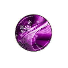 Purple Abstract Merry Christmas Xmas Pattern Hat Clip Ball Marker