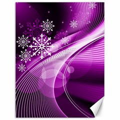 Purple Abstract Merry Christmas Xmas Pattern Canvas 12  X 16  by Sarkoni