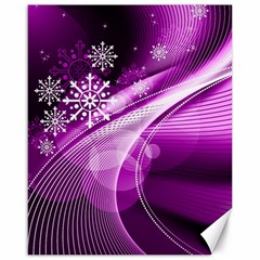 Purple Abstract Merry Christmas Xmas Pattern Canvas 16  X 20 