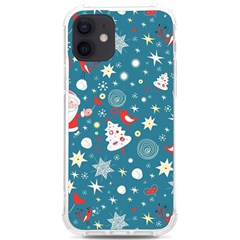 Christmas Pattern Santa Blue Iphone 12/12 Pro Tpu Uv Print Case by Sarkoni