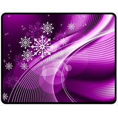 Purple Abstract Merry Christmas Xmas Pattern Fleece Blanket (medium) by Sarkoni