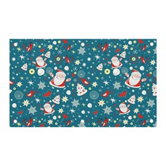 Christmas Pattern Santa Blue Banner And Sign 5  X 3  by Sarkoni