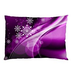 Purple Abstract Merry Christmas Xmas Pattern Pillow Case (two Sides) by Sarkoni