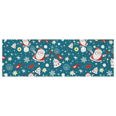 Christmas Pattern Santa Blue Banner And Sign 9  X 3  by Sarkoni