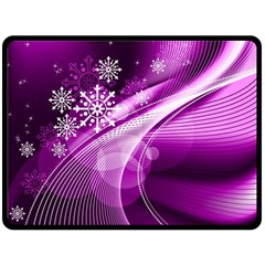 Purple Abstract Merry Christmas Xmas Pattern Two Sides Fleece Blanket (large) by Sarkoni