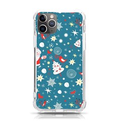 Christmas Pattern Santa Blue Iphone 11 Pro 5 8 Inch Tpu Uv Print Case by Sarkoni