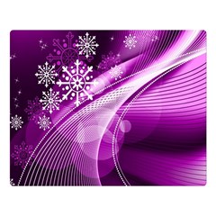 Purple Abstract Merry Christmas Xmas Pattern Two Sides Premium Plush Fleece Blanket (large) by Sarkoni