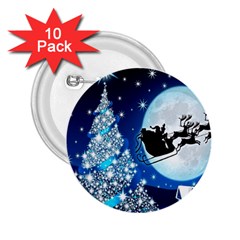 Merry Christmas 2 25  Buttons (10 Pack)  by Sarkoni