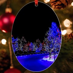 To Meet Christmas Uv Print Acrylic Ornament Oval by Sarkoni