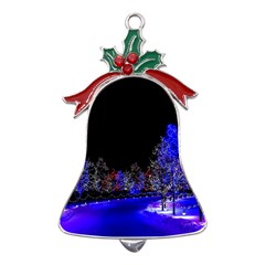 To Meet Christmas Metal Holly Leaf Bell Ornament by Sarkoni