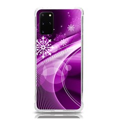 Purple Abstract Merry Christmas Xmas Pattern Samsung Galaxy S20plus 6 7 Inch Tpu Uv Case by Sarkoni