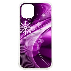 Purple Abstract Merry Christmas Xmas Pattern Iphone 12/12 Pro Tpu Uv Print Case by Sarkoni