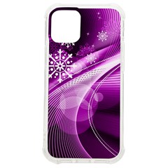 Purple Abstract Merry Christmas Xmas Pattern Iphone 12 Mini Tpu Uv Print Case	 by Sarkoni