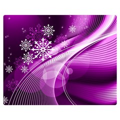 Purple Abstract Merry Christmas Xmas Pattern Premium Plush Fleece Blanket (medium) by Sarkoni