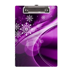 Purple Abstract Merry Christmas Xmas Pattern A5 Acrylic Clipboard by Sarkoni