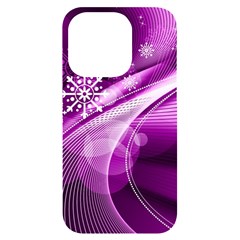 Purple Abstract Merry Christmas Xmas Pattern Iphone 14 Pro Black Uv Print Case by Sarkoni