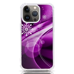 Purple Abstract Merry Christmas Xmas Pattern Iphone 13 Pro Tpu Uv Print Case by Sarkoni