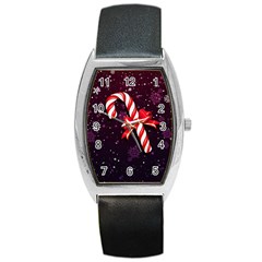 Christmas Lollipop Bowknot Celebrations Barrel Style Metal Watch