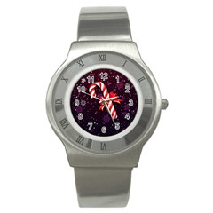 Christmas Lollipop Bowknot Celebrations Stainless Steel Watch by Sarkoni