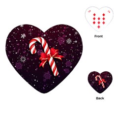 Christmas Lollipop Bowknot Celebrations Playing Cards Single Design (heart) by Sarkoni