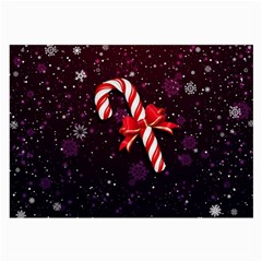 Christmas Lollipop Bowknot Celebrations Large Glasses Cloth (2 Sides)