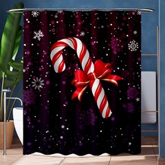 Christmas Lollipop Bowknot Celebrations Shower Curtain 60  X 72  (medium)  by Sarkoni