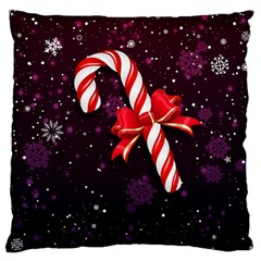 Christmas Lollipop Bowknot Celebrations Large Cushion Case (two Sides) by Sarkoni