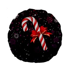 Christmas Lollipop Bowknot Celebrations Standard 15  Premium Round Cushions by Sarkoni