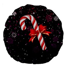 Christmas Lollipop Bowknot Celebrations Large 18  Premium Round Cushions by Sarkoni