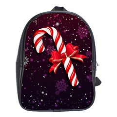 Christmas Lollipop Bowknot Celebrations School Bag (xl) by Sarkoni