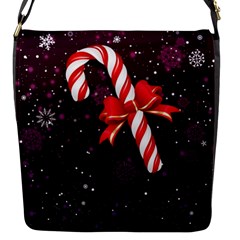 Christmas Lollipop Bowknot Celebrations Flap Closure Messenger Bag (s) by Sarkoni