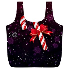 Christmas Lollipop Bowknot Celebrations Full Print Recycle Bag (xl) by Sarkoni