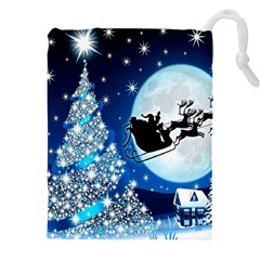 Merry Christmas Drawstring Pouch (4xl) by Sarkoni