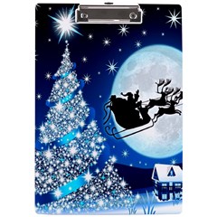 Merry Christmas A4 Acrylic Clipboard by Sarkoni