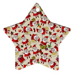 Christmas  Santa Claus Patterns Ornament (star) by Sarkoni