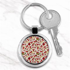 Christmas  Santa Claus Patterns Key Chain (round) by Sarkoni