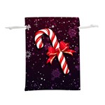 Christmas Lollipop Bowknot Celebrations Lightweight Drawstring Pouch (S) Front