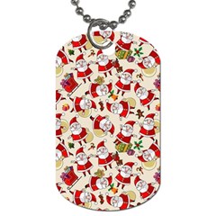 Christmas  Santa Claus Patterns Dog Tag (two Sides) by Sarkoni