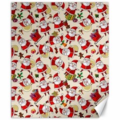 Christmas  Santa Claus Patterns Canvas 8  X 10  by Sarkoni