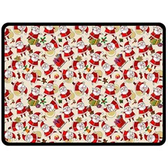 Christmas  Santa Claus Patterns Fleece Blanket (large)