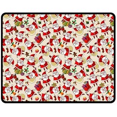 Christmas  Santa Claus Patterns Two Sides Fleece Blanket (medium) by Sarkoni