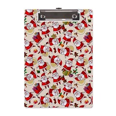 Christmas  Santa Claus Patterns A5 Acrylic Clipboard by Sarkoni