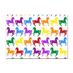 Colorful Horse Background Wallpaper Sticker A4 (10 Pack) by Amaryn4rt