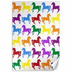 Colorful Horse Background Wallpaper Canvas 12  X 18  by Amaryn4rt