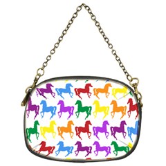 Colorful Horse Background Wallpaper Chain Purse (one Side) by Amaryn4rt