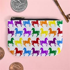 Colorful Horse Background Wallpaper Mini Coin Purse by Amaryn4rt