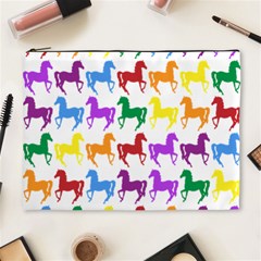 Colorful Horse Background Wallpaper Cosmetic Bag (xl) by Amaryn4rt