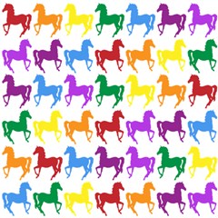 Colorful Horse Background Wallpaper Play Mat (square) by Amaryn4rt