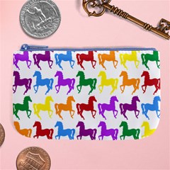 Colorful Horse Background Wallpaper Large Coin Purse by Amaryn4rt